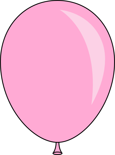 Pink balloon clip art at vector clip art