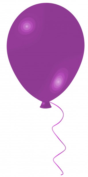 Balloon purple clip.