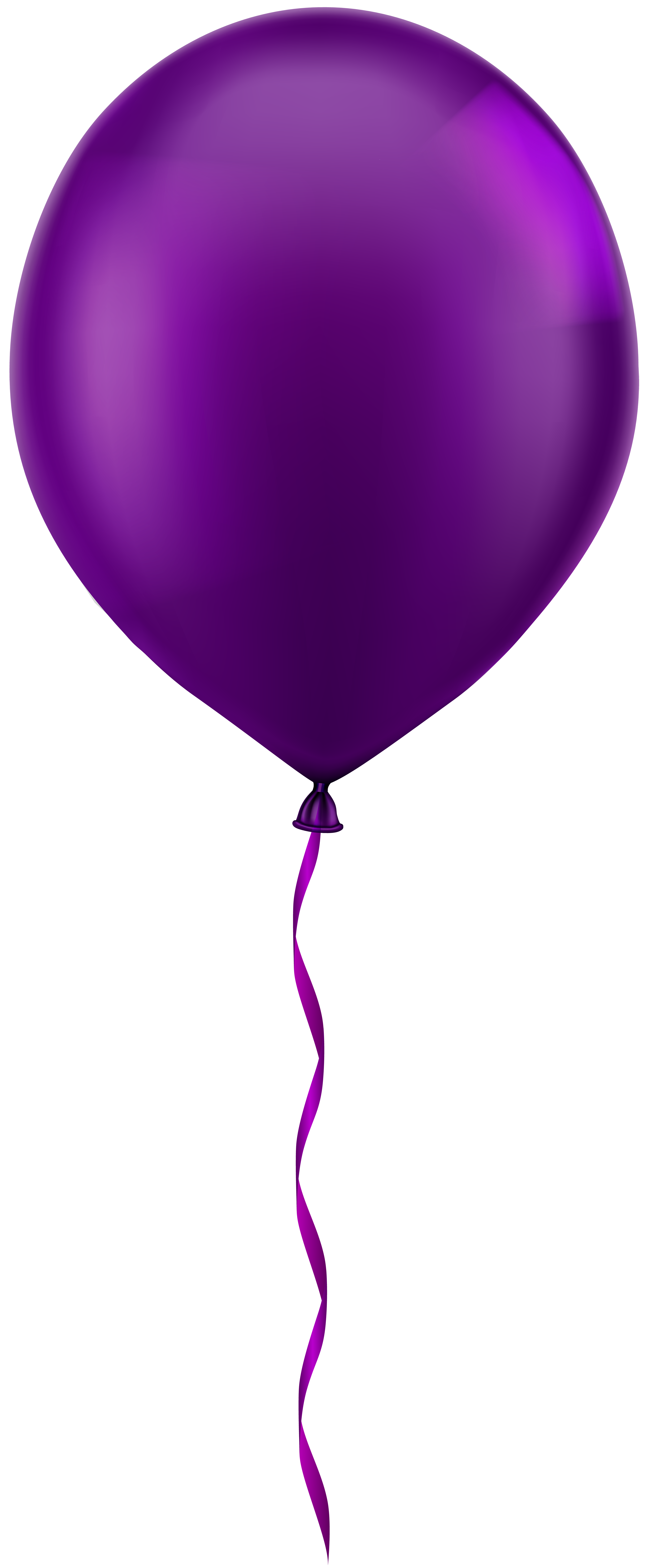 Single purple balloon.