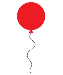 Free red balloon clipart