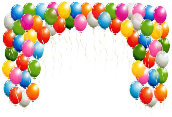 Transparent balloons arch.