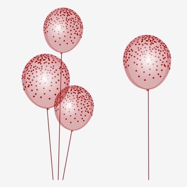 Maroon Party Balloons, Colored Balloons, Festival Vector