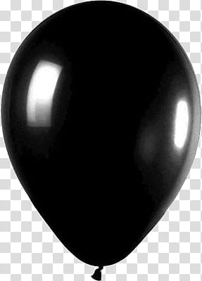 Happy New Year , black balloon transparent background PNG