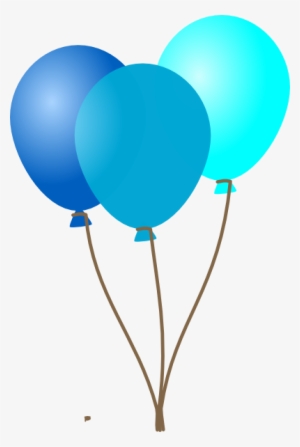 Blue balloons png.