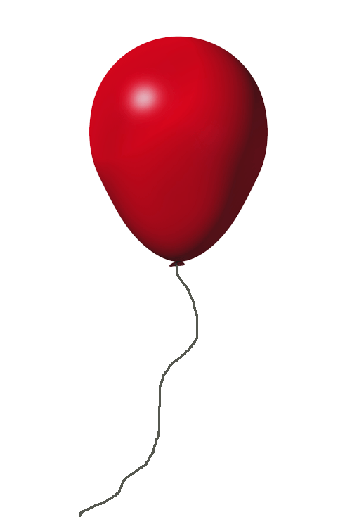 Red balloon transparent.