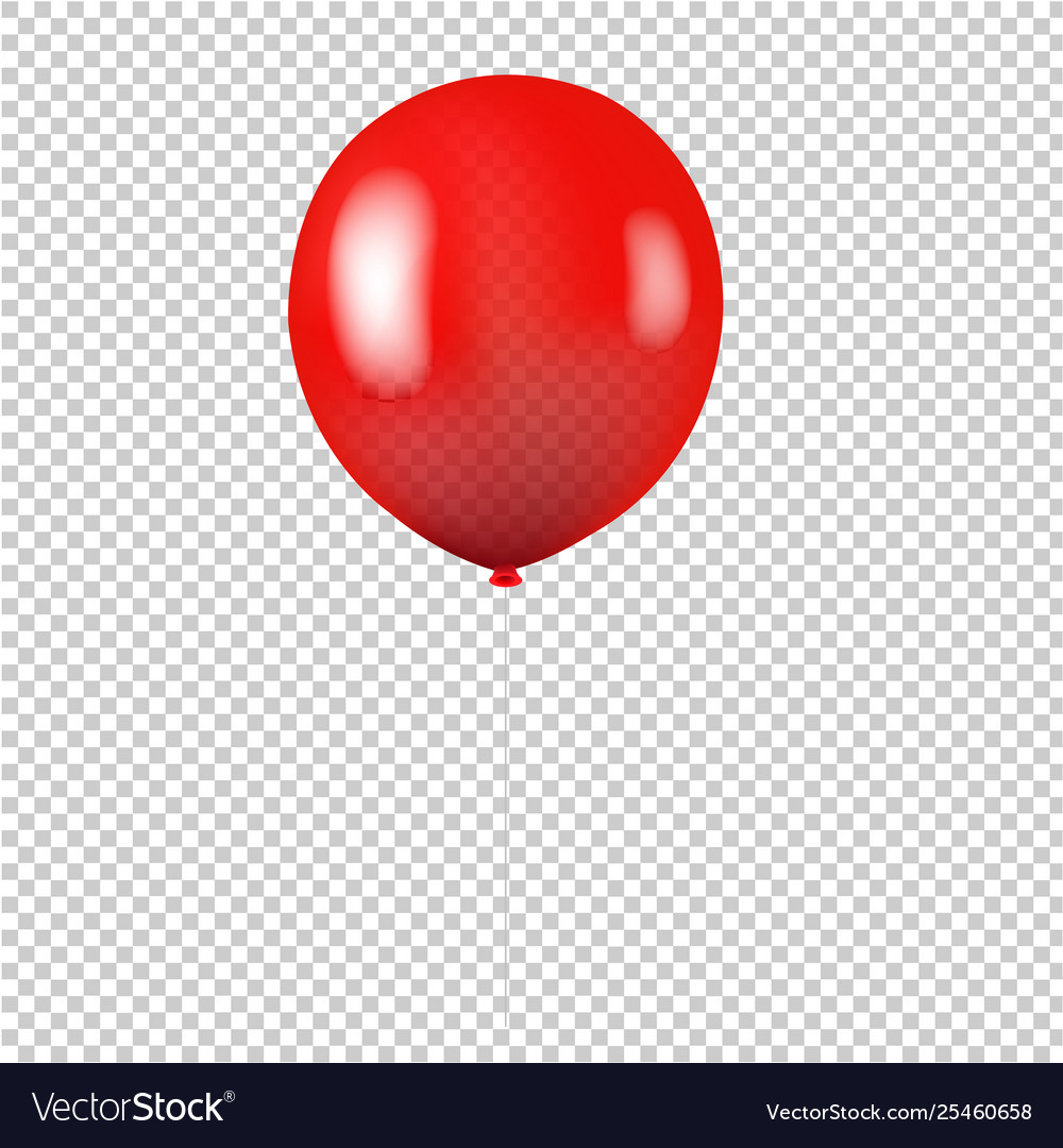 Red balloon isolated transparent background