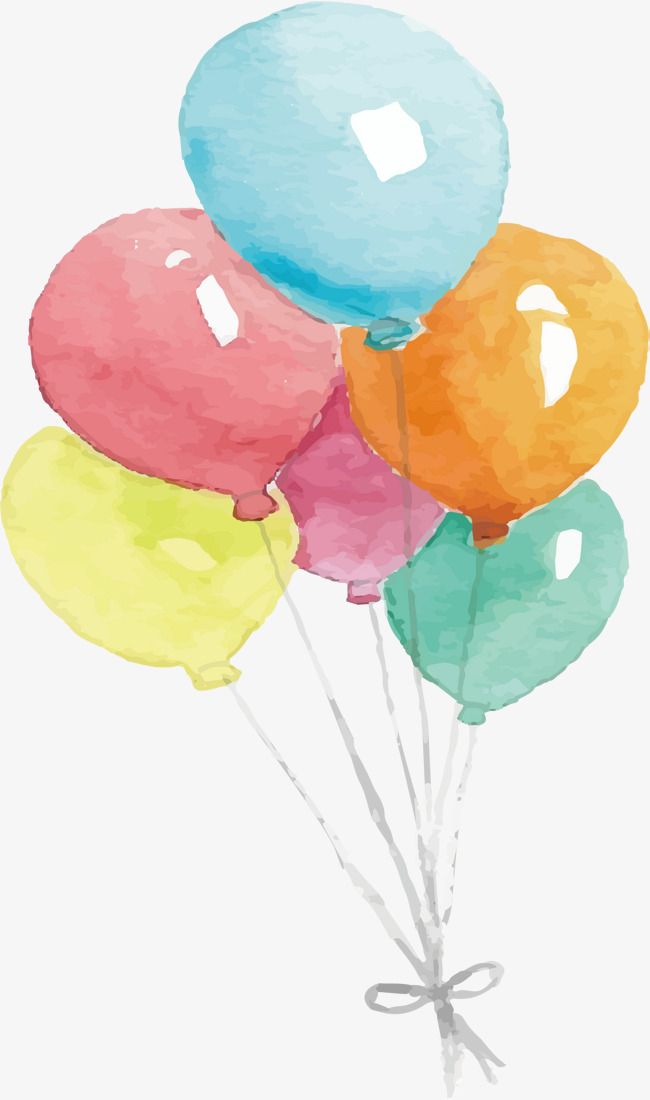 Watercolor balloon vector.