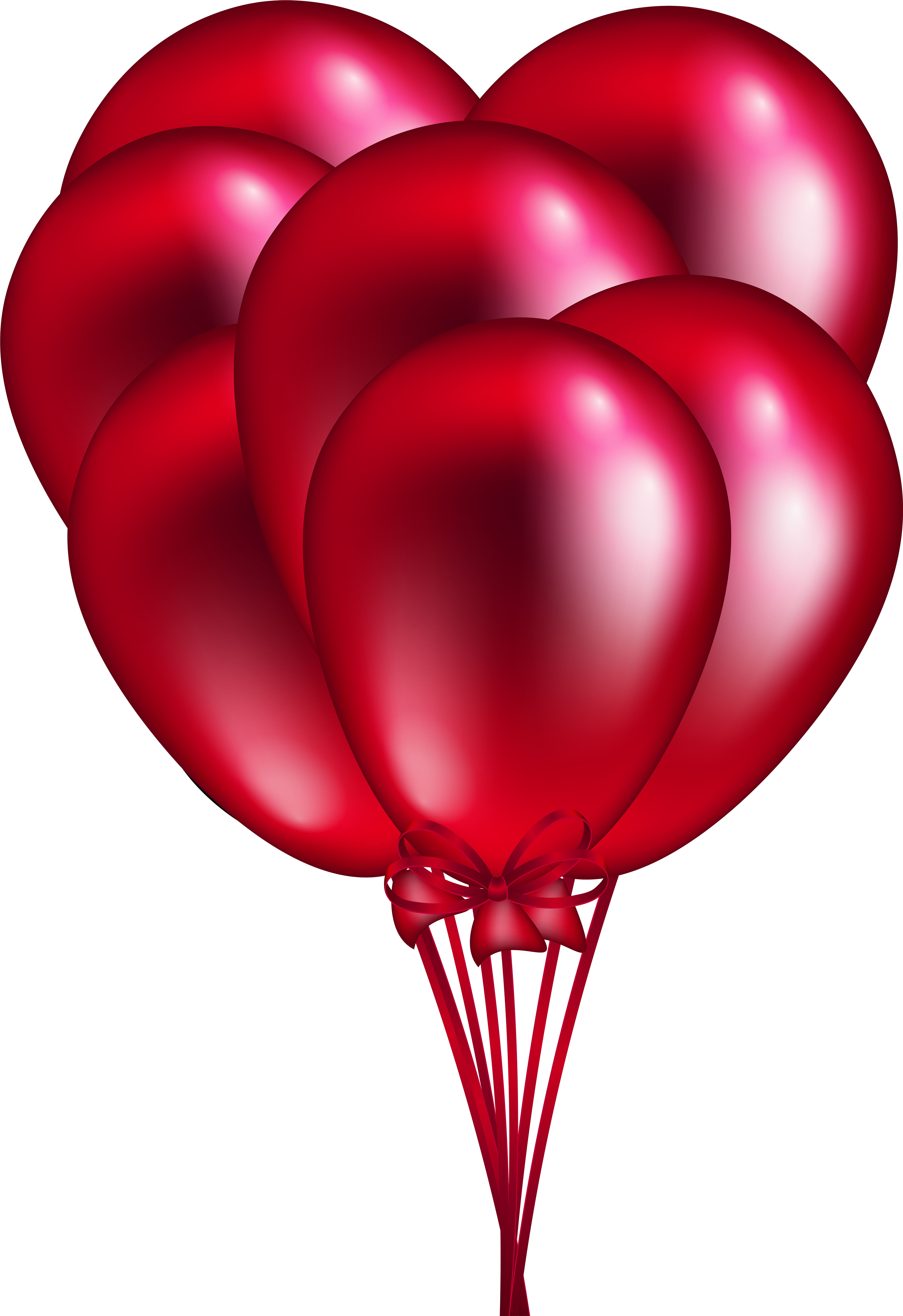 Red Balloon Bunch Png Clip Art