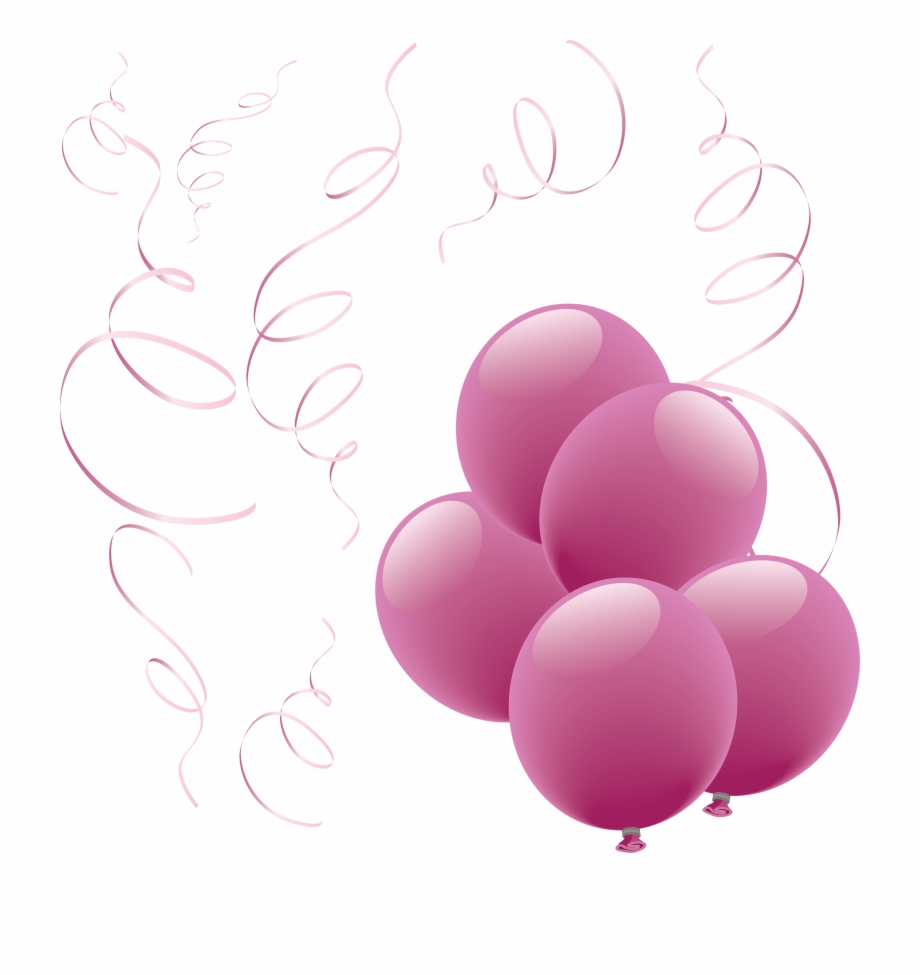 Download Pink Balloon Png Transparent Background , High