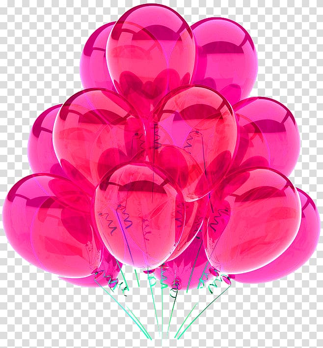 Pink balloon , Balloon Blue illustration , Pink balloons