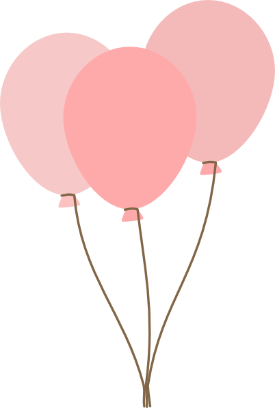 balloons clipart transparent background soft pink green