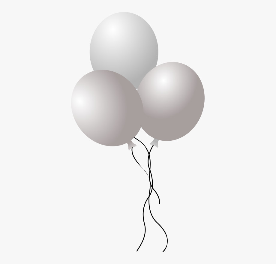 Balloons clipart grey.