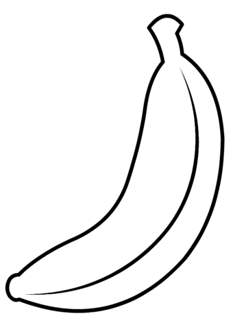 banana clipart coloring