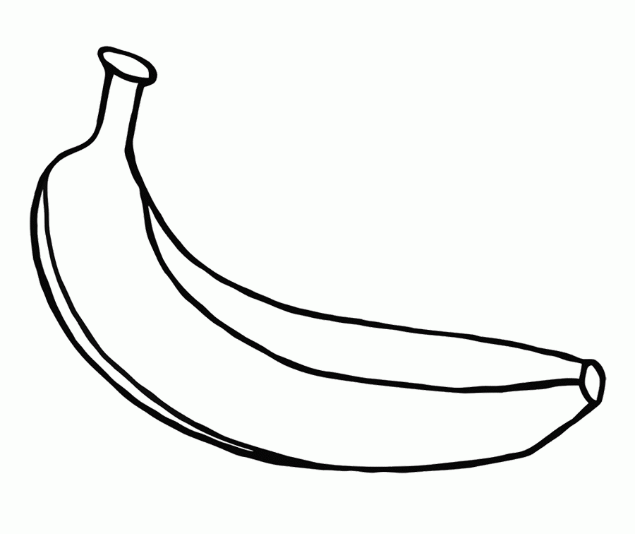 banana clipart coloring