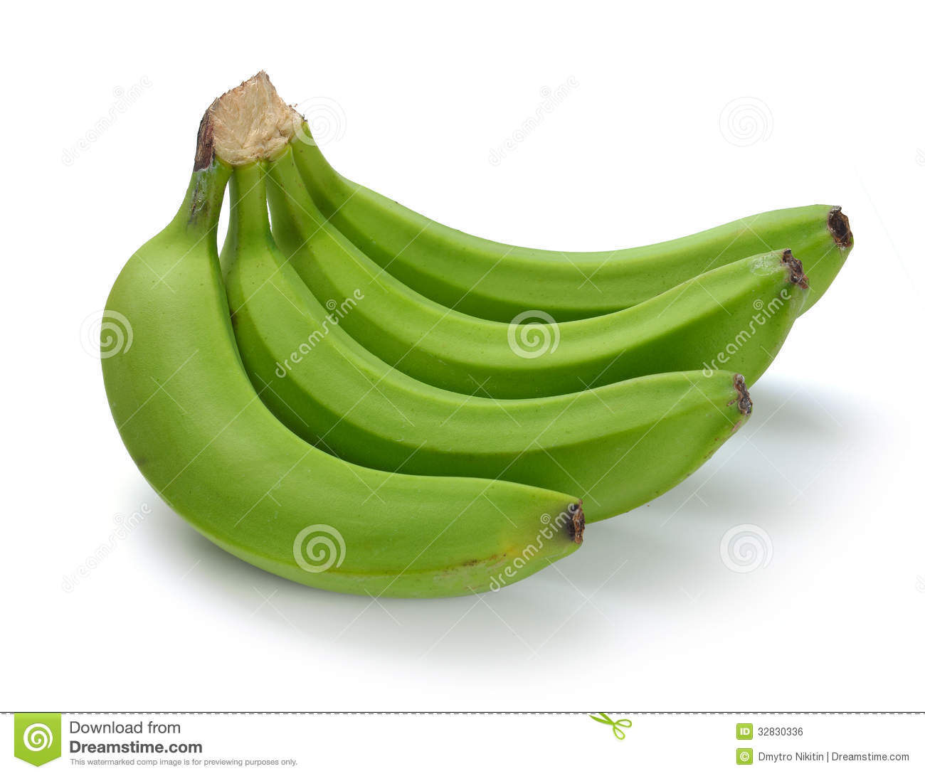 Green banana clipart.