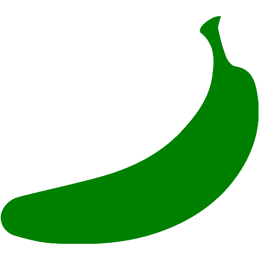 Green banana icon.