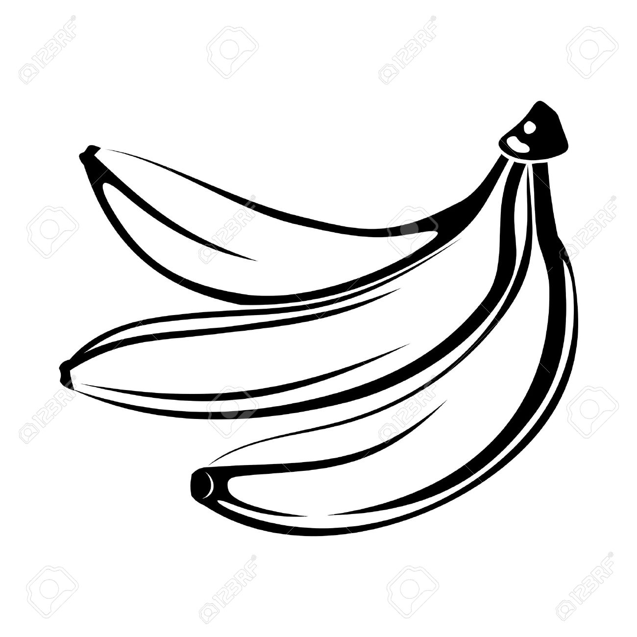Banana clipart silhouette.
