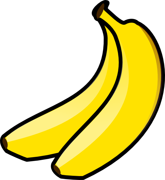 Banana clipart simple.