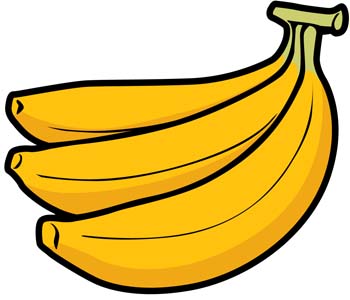 Banana clipart graphic.