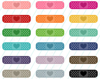 Bandaid clipart colorful.