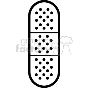 Black and white band aid clipart