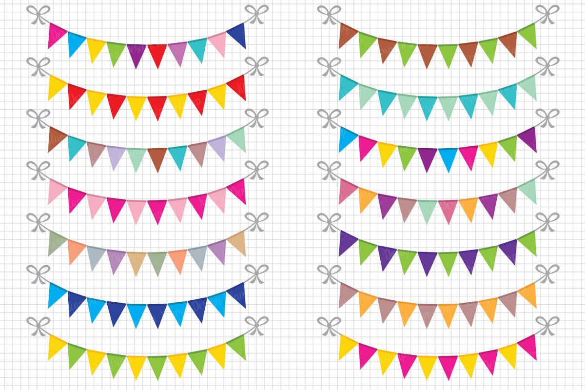 Bunting banners clipart.