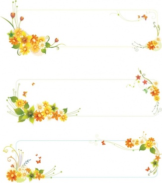 Flower banner clipart free vector download