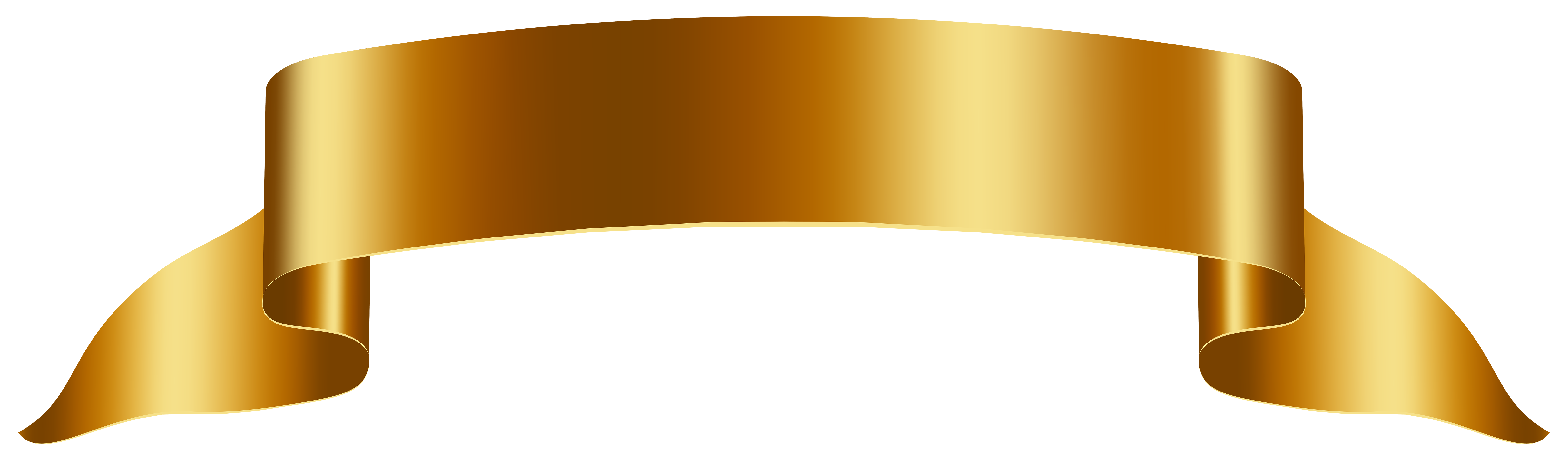 Gold Banner Free PNG Clip Art Image