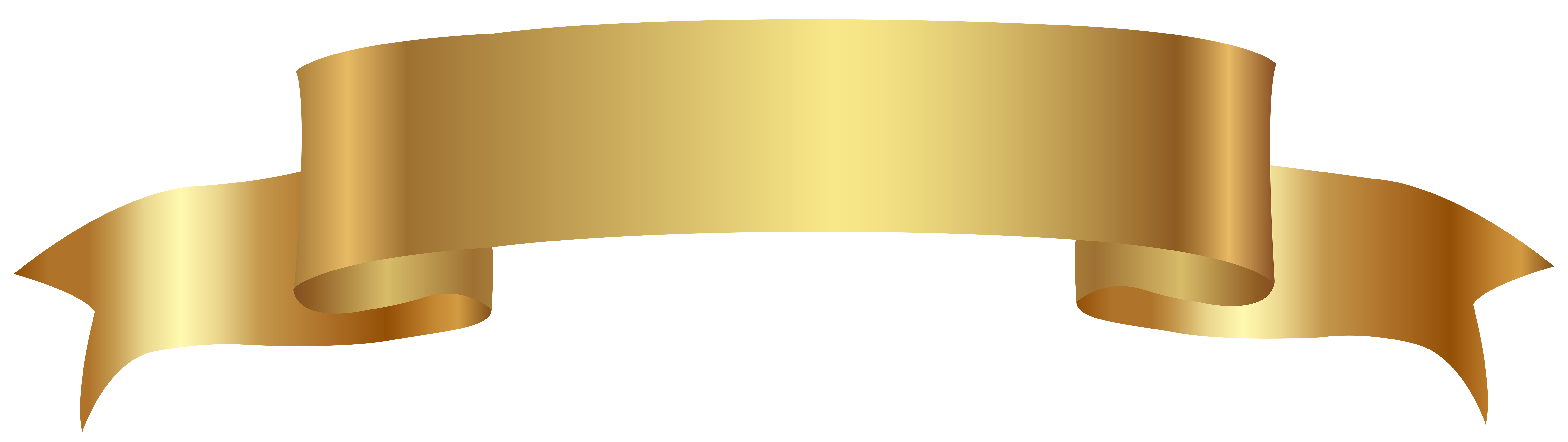 Gold Banner Transparent PNG Image