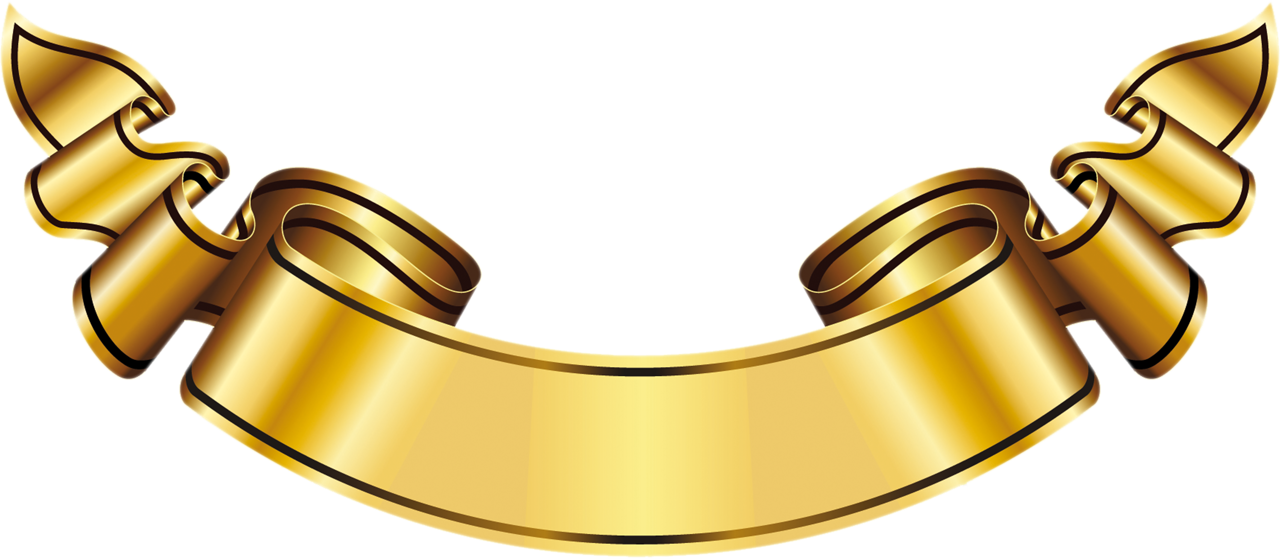 Large Gold Banner Clipart
