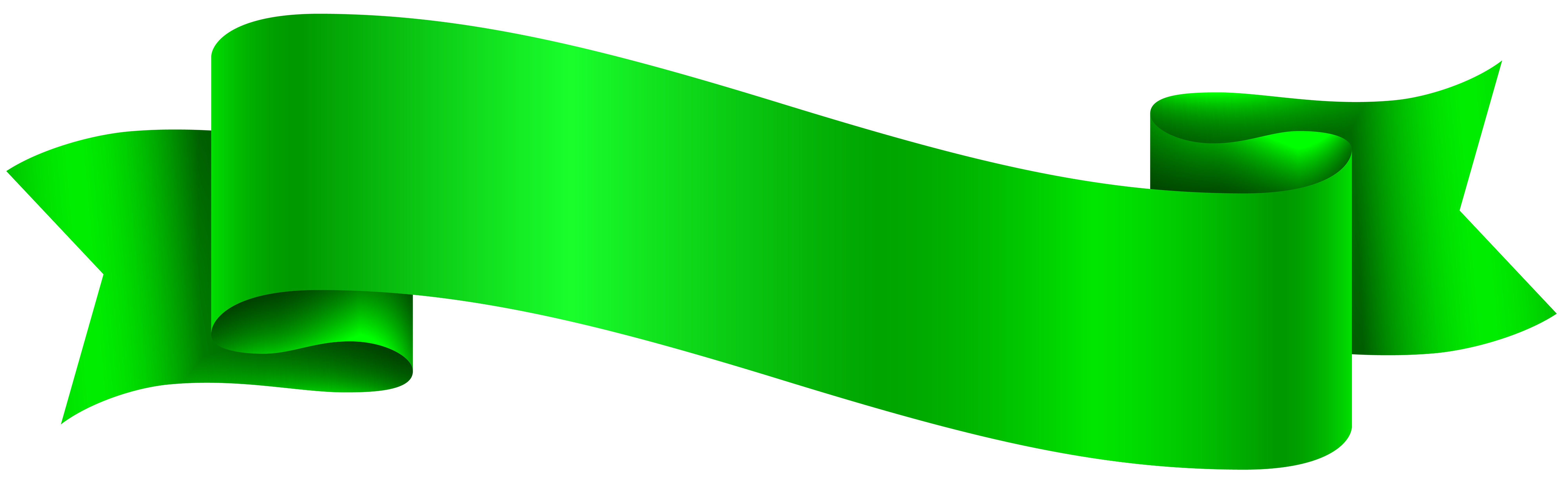 Green banner transparent.