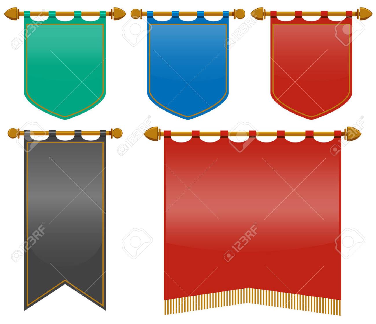 Medieval banner clipart.