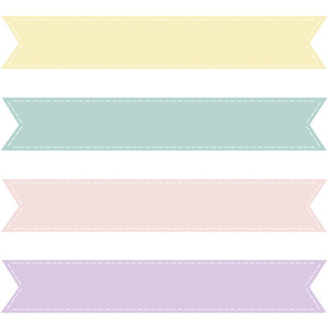 Pastel banner cliparts.