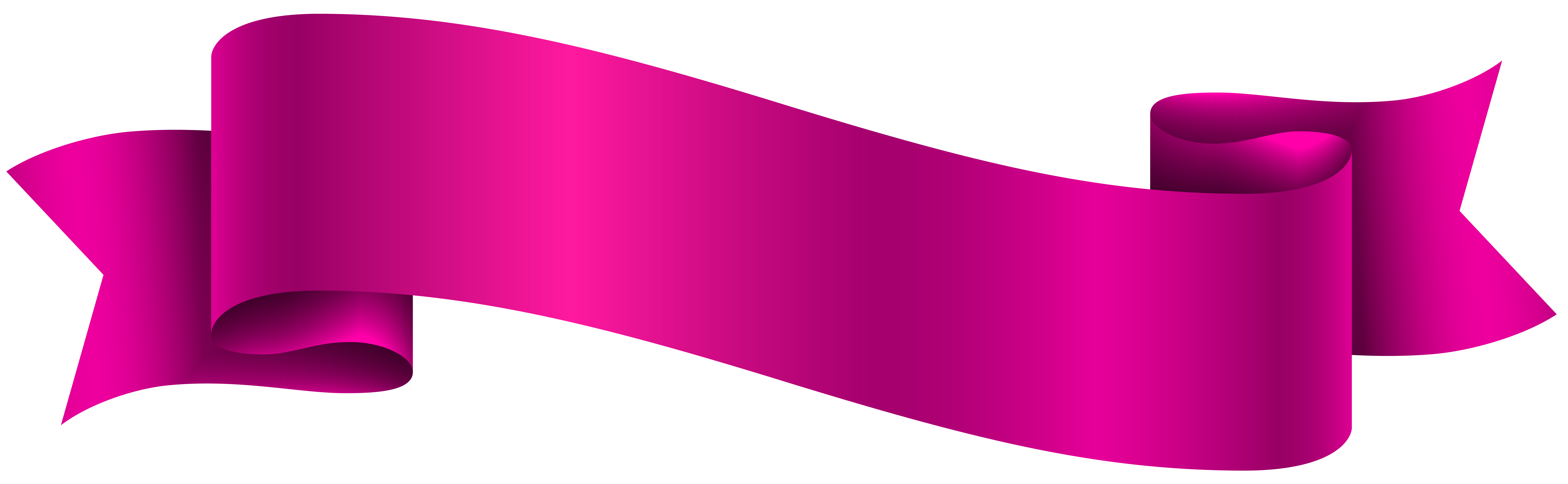 Pink Banner Transparent PNG Clip Art Image