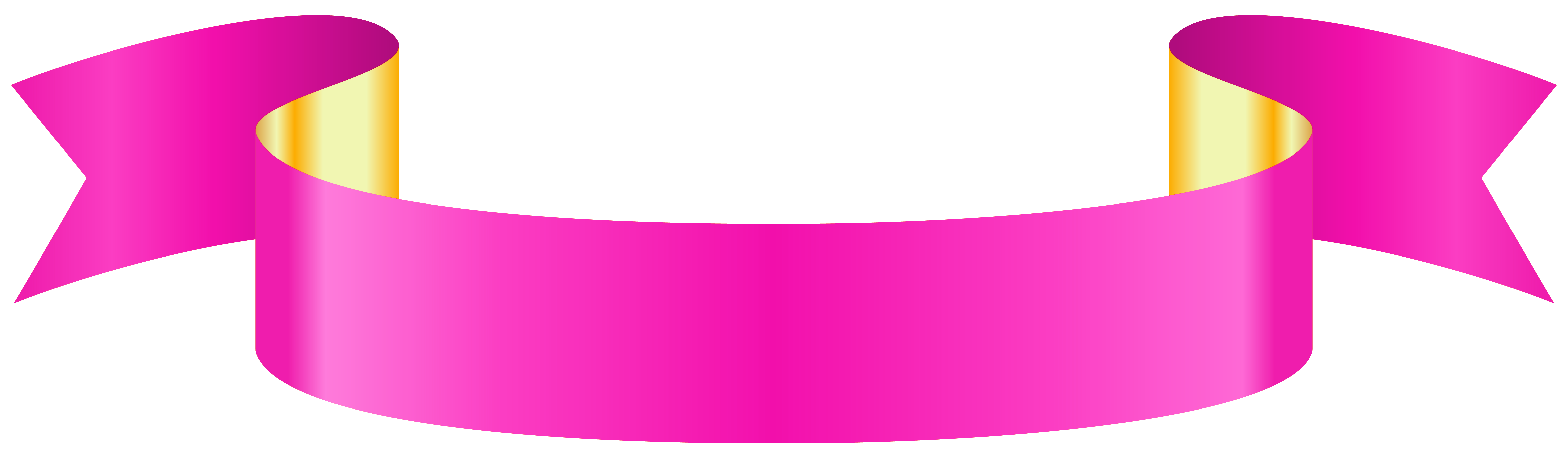 Pink Banner Transparent PNG Clip Art Image