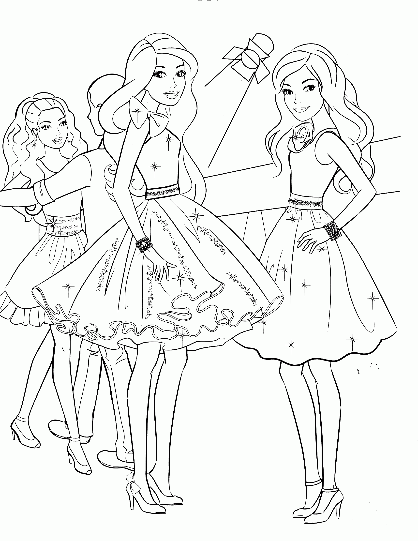 Barbie Beach Coloring Pages Printable Free