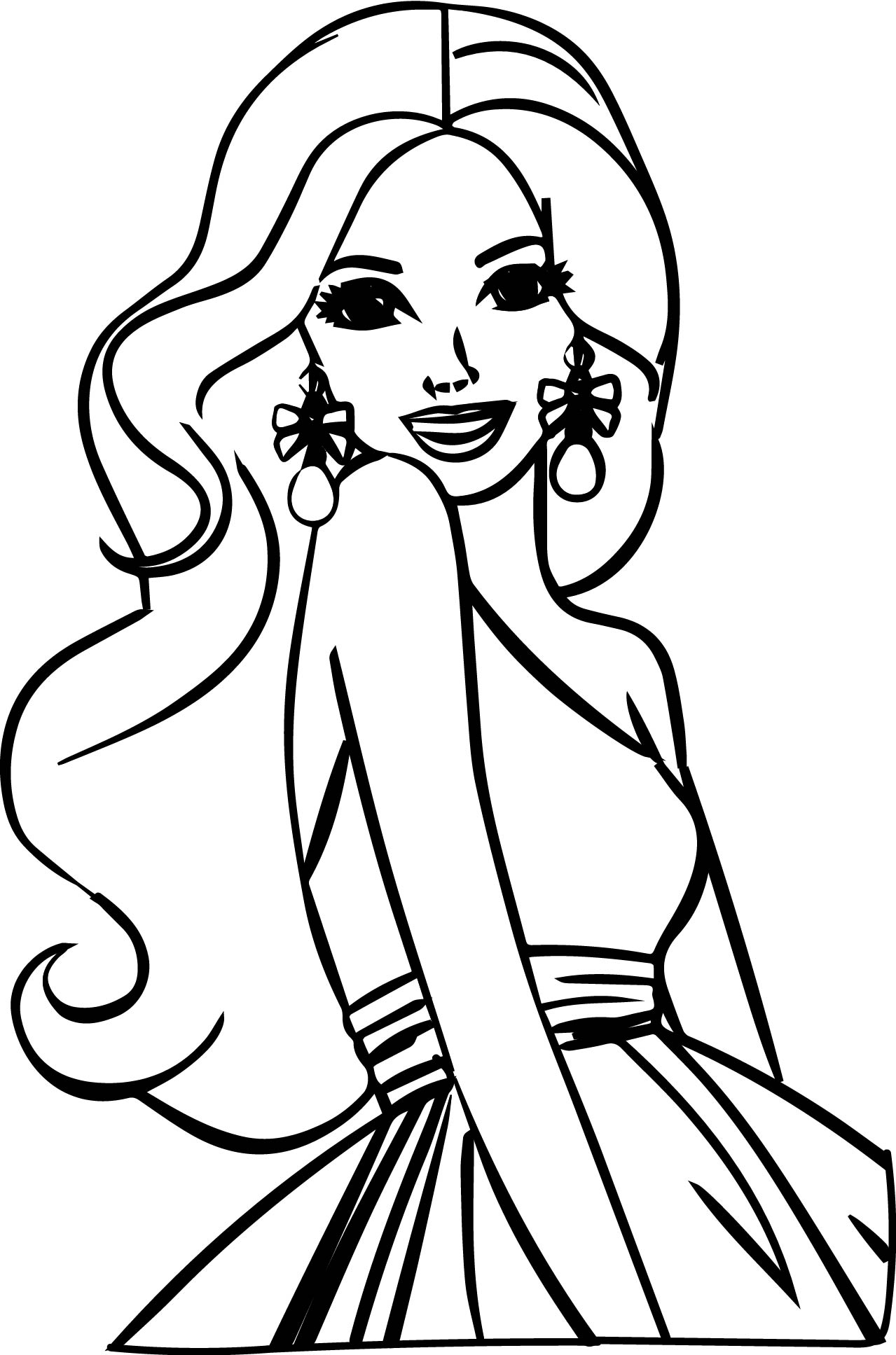 Barbie Coloring Pages Learny Kids