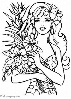 Printable barbie coloring pages characters fargelegge