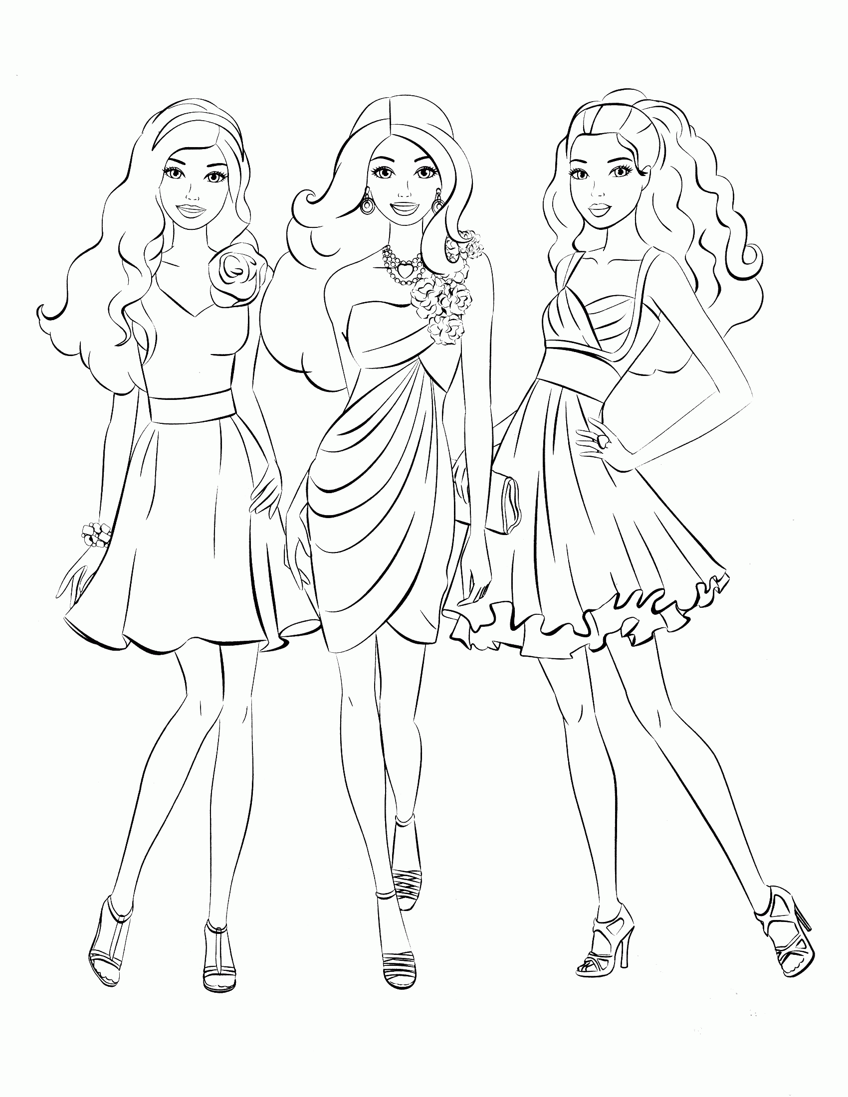 Free Coloring Pages Of Barbie, Download Free Clip Art, Free