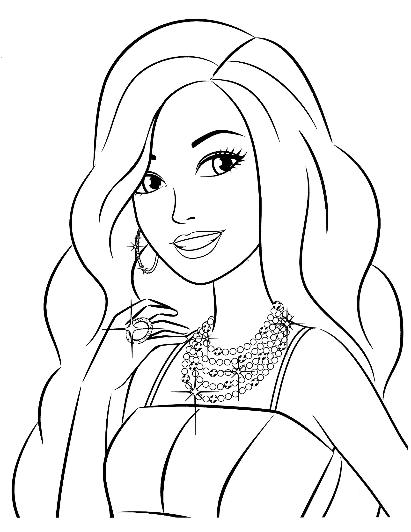 Barbie clipart drawing.
