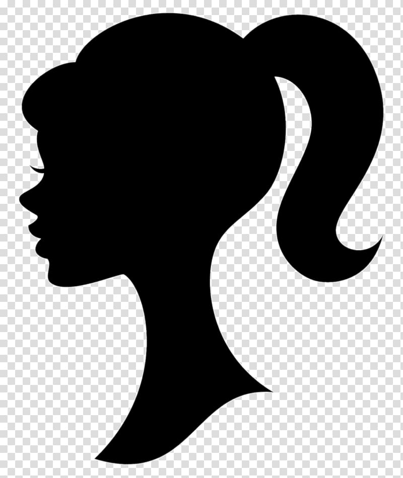 Barbie Girl Silhouette Drawing , hair silhouette transparent