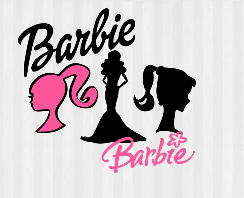barbie clipart silhouette