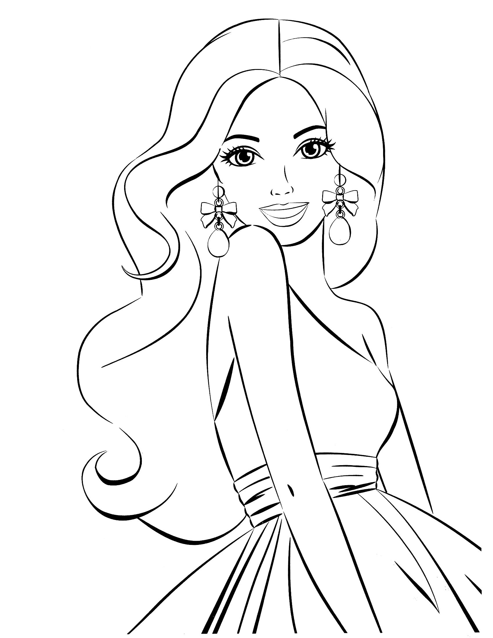 Barbie coloring page.