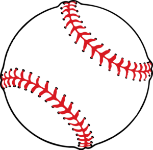 Flying baseball ball clipart