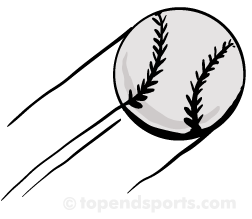 Flying Baseball Clipart