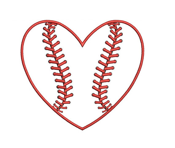 Heart clip art baseball