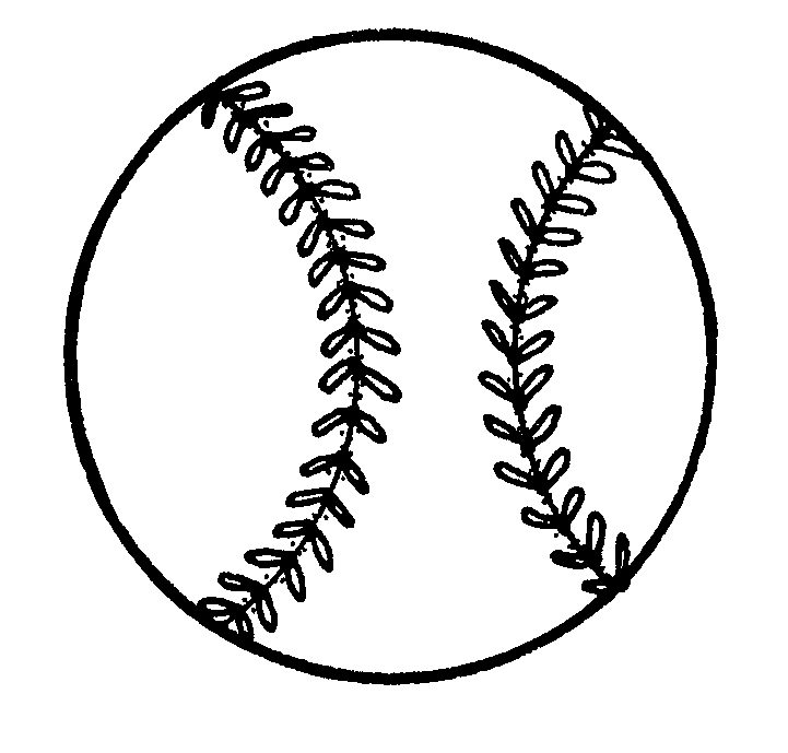 Free baseball outline.