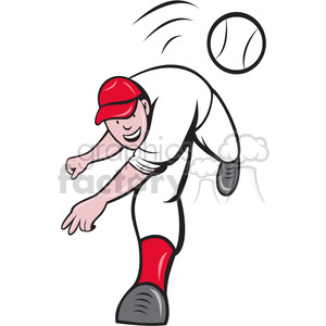 Baseball pitcher clipart