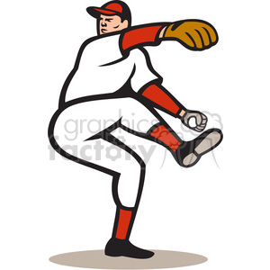 Baseball pitcher leg.