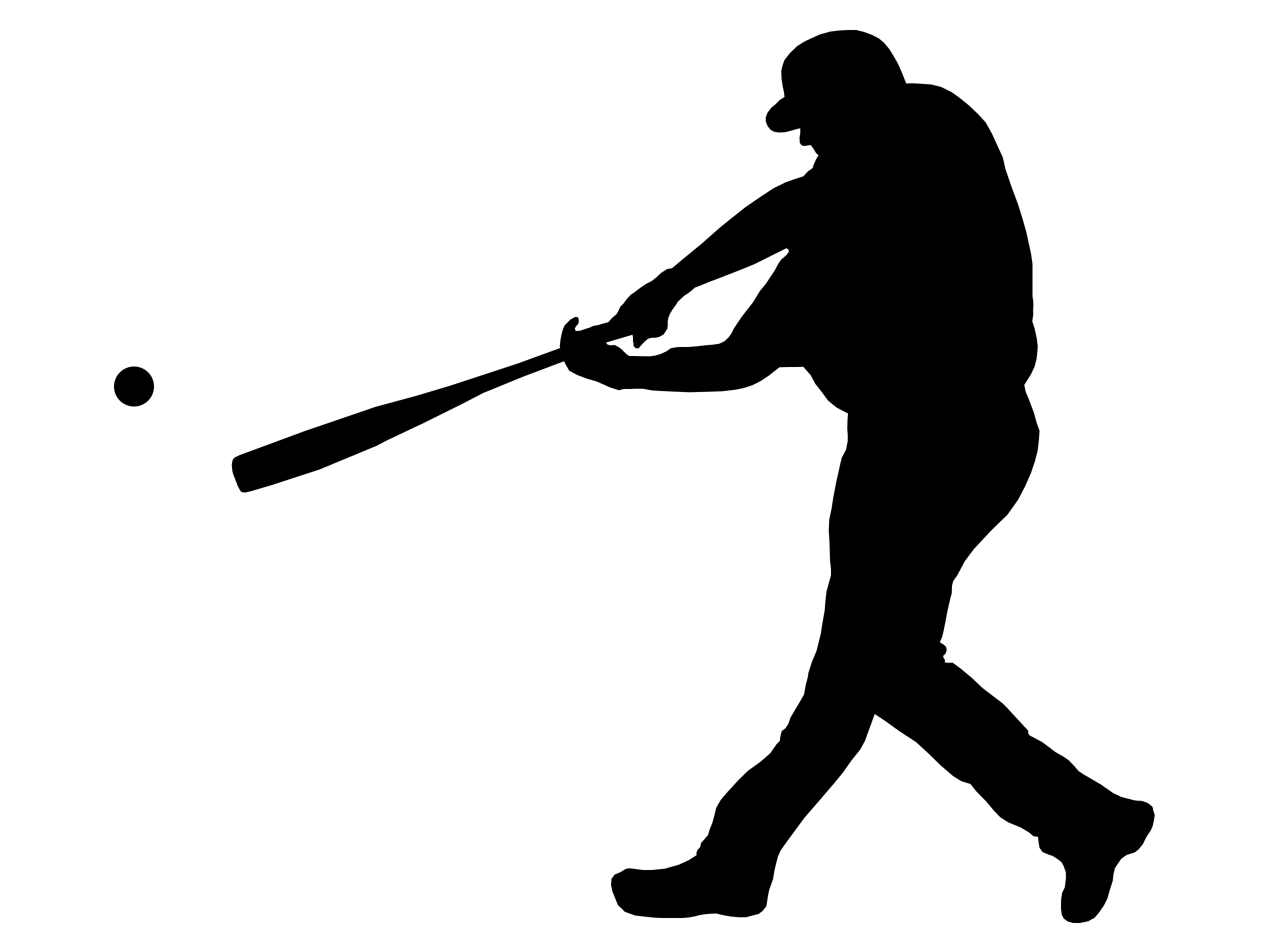 Free baseball silhouette.